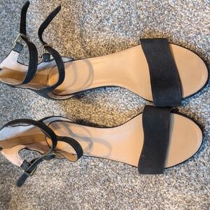 Franco Sarto Black Strappy Sandals